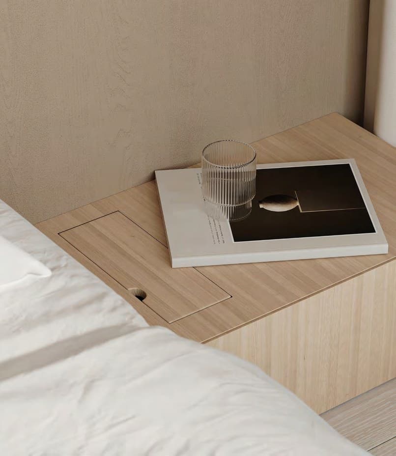 Render of a bedside detail
